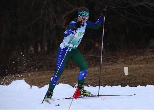 Chloe was fired up for the classic race, and even after the massive crash off the line left her in dead last, she fought back to 32nd. Here she is in the relay