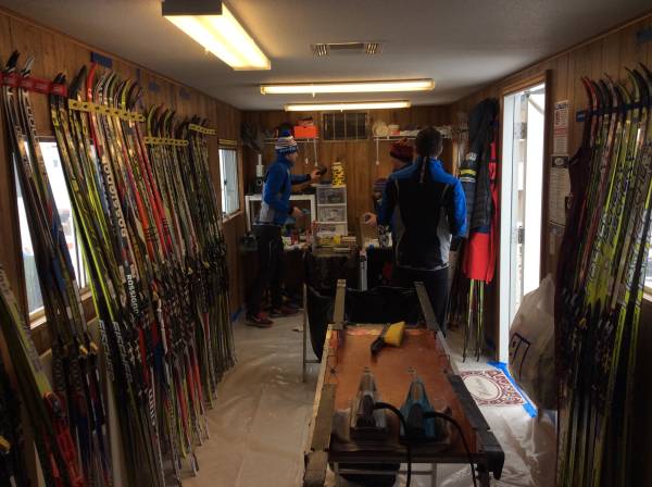 Just a sampling of the wax trailer. Skis were 2-deep on all walls...and that's just one technique (skate or classic) at a time!