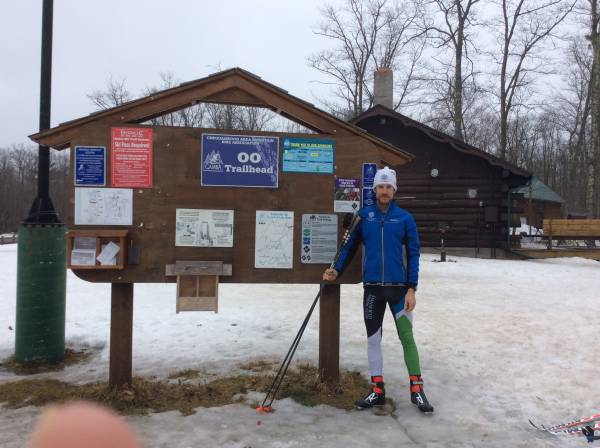 When the races were pushed back the wax techs actually got out for a ski NOT on the testing loop! We ventured to the legendary "OO" trailhead, and I made sure to get a photo repping the MNC suit