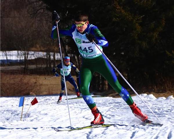 Will displaying some great parallel lines and skiing fast in the relay, racing for the "MNC Team" along with Abby, Chloe and Tim