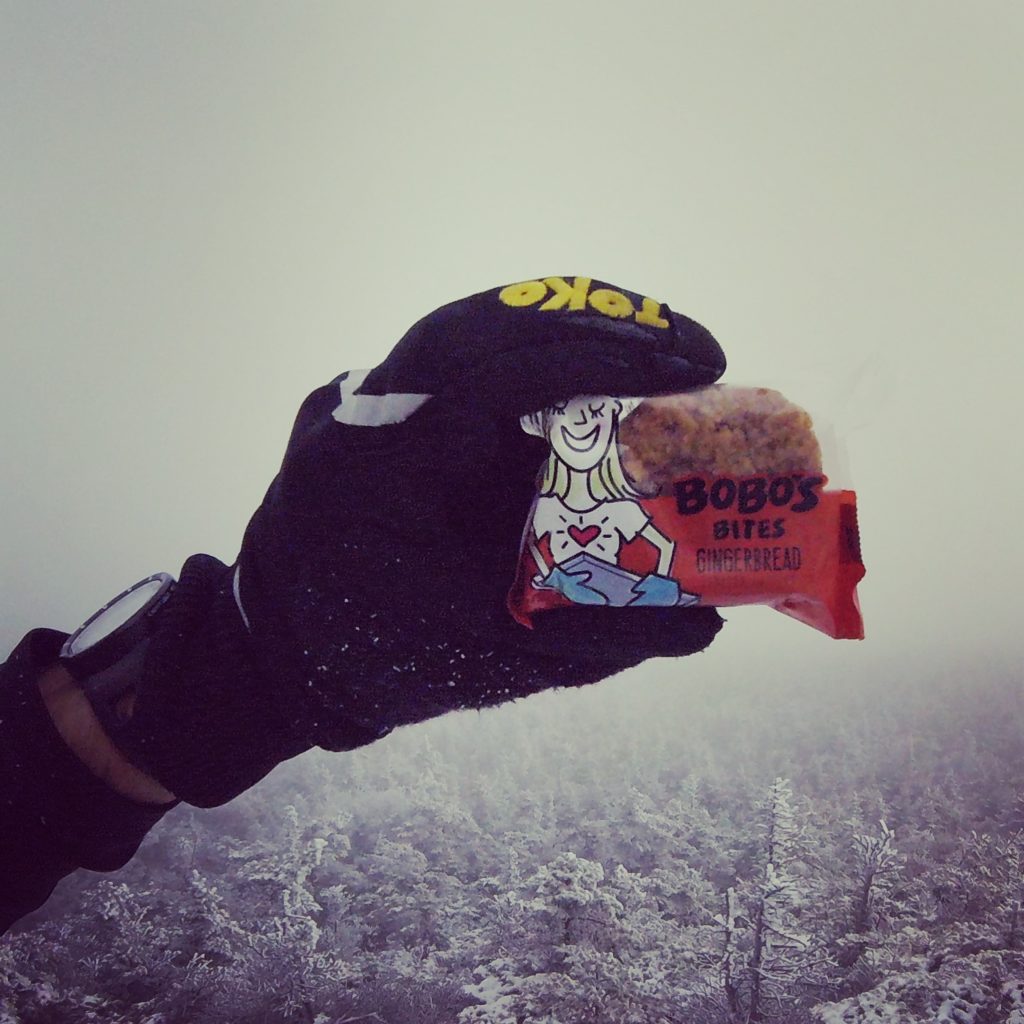 Our prayers were answered, at least partially, with some snow on Camel's Hump. We've also been fortunate to receive some new flavors from Bobo's Oat Bars, including the delicious and now-coveted gingerbread!