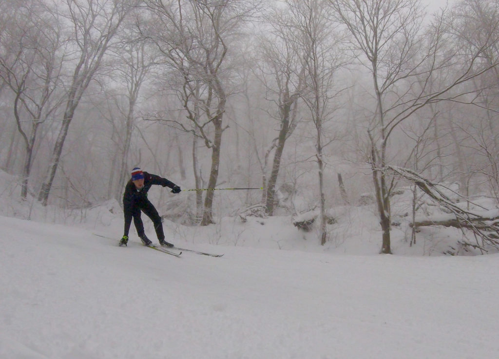 Many teams were making day-trips to the Notch Road in Stowe...we jumped on that bandwagon and founds lots more winter. And had fun on the notorious S-turn descents!