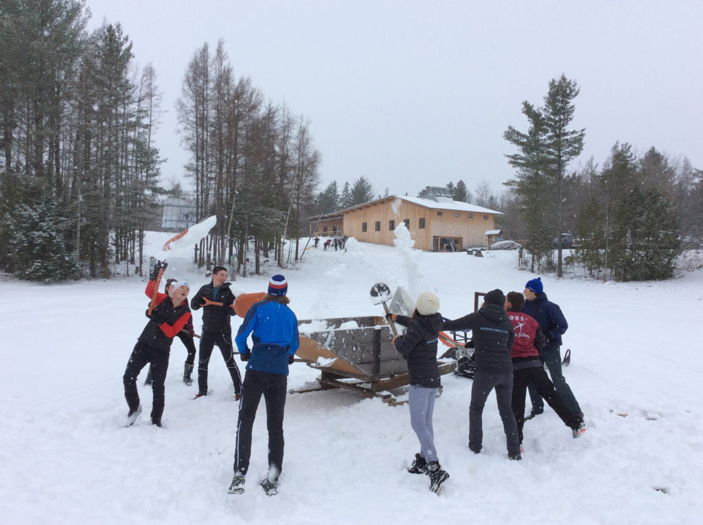 Even by day 2 the snow was fading fast...we decided to meet up and shovel before our afternoon workout to help make keep the loop alive