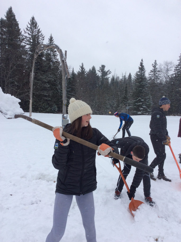 Sammie getting serious with the shovel skills