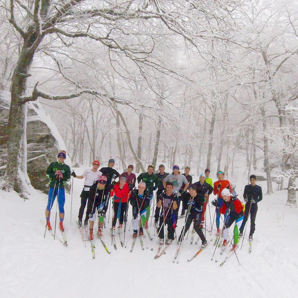 Team photo atop the Notch! We were joined by some alums and friends like Ben L and Conor...everyone was seeking out the snow